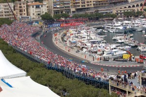 Una vista caratteristica del GP di Monaco-Montecarlo.