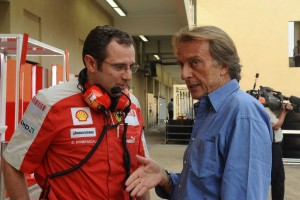 Luca Montezemolo, presidente della Ferrari, con Stefano Domenicali.