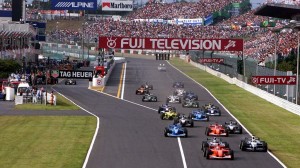 La partenza del Gran Premio del Giappone del 2001.