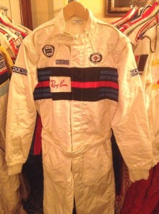 La tuta indossata da Henri Toivonen al Rally 1000 Laghi del 1985.