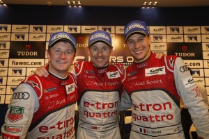 Allan McNish, Tom Kristensen e Loic Duval: i nuovi campioni del Mondiale Endurance 2013.