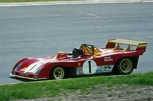 Jacky Ickx allam1000 km Nürburgring del 1973 con la 312 PB, ultima Ferrari ufficiale a partecipare alle grandi gare endurance.