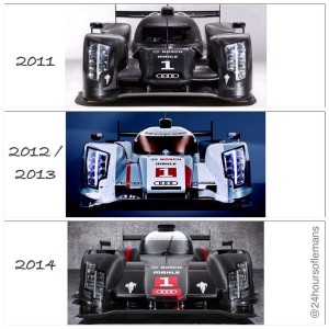 Le quattro versioni della R18, dal 2011 al 2014.