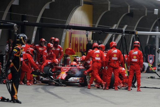 Pit stop di Kimi Raikkonen al Gran Premio di Cina.