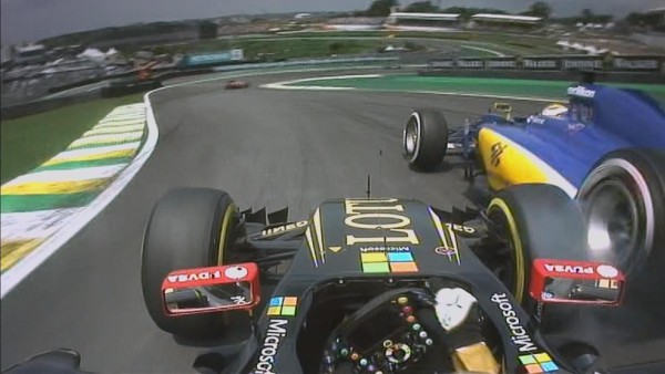 GP del Brasile 2015 la ruotata di Maldonado ad Ericsson