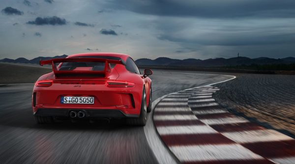 Vista posteriore della nuova Porsche 911 GT3