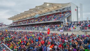 GP degli Usa 2015 la folla degli spettatori sul rettilineo principale